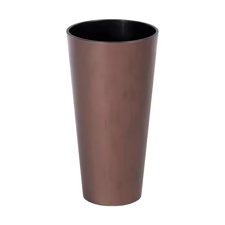 Maceta Prosperplast TUBUS SLIM CORTEN 3,3L con Depósito y Diseño Elegante en Color Cobre - 1