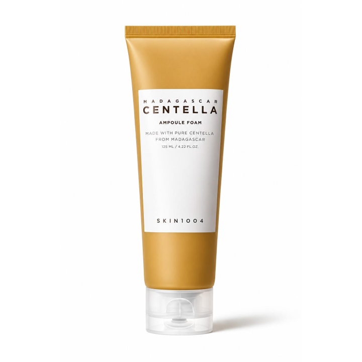 Skin1004 - facial cleansing foam with centella asiatica extract from madagascar, calming and balancing effect, 125 ml, ph 5 ideal after cleansing in oil