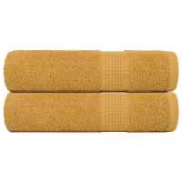 vidaXL Toallas de baño 2 uds 100x150 cm 360 gsm 100% algodón en color Marrón/Verde/Gris y más - details 8