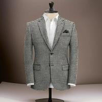 Chaqueta De Traje De Cuadros Para Hombre Estilo Americano Ajustada Con Borla Y Patrón De Perro Suave Para Bodas Y Uso Diario - details 5
