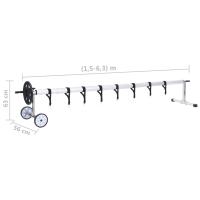 vidaXL Enrollacobertor para piscinas con base de acero inoxidable - details 6