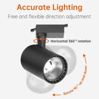 Iluminación De Track LED Completa COB Para Tienda De Ropa Y Hogar Spot Luz De Techo Con Enchufe 110-265V Fijación Por Montaje - details 7