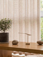 Cortina De Lino Japonés Coreano Natural Para Sala De Estar Y Dormitorio Translúcida Cortina De Voile Sin Capa Doble Sin Aislamiento Solar - details 9