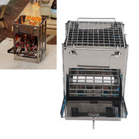 Estufa De Camping Ultraligera De Acero Inoxidable Portátil Para Exteriores Estufa De Madera Plegable Asador De Carbón Para Cocinar - details 0