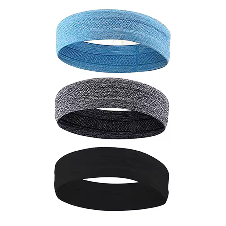 Bandas de sudor de entrenamiento para la cabeza, Bandas PARA EL Cabello para Mujeres y Hombres, antideslizantes, Diadema que absorbe la humedad para correr - 1