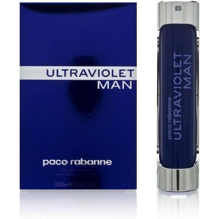 Paco Rabanne - Ultraviolet Man Eau de Toilette 100 ml, fragancia masculina oriental amaderada con notas de ámbar gris — oferta en Miravia