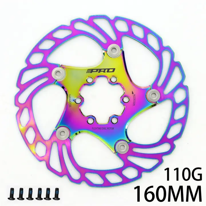  Disco De Frío Para Bicicleta Colorido Rotador Flotante CNC MTB Gravel Bicicleta De Carretera 140/160/180/203mm Rotores Arco Iris - 1