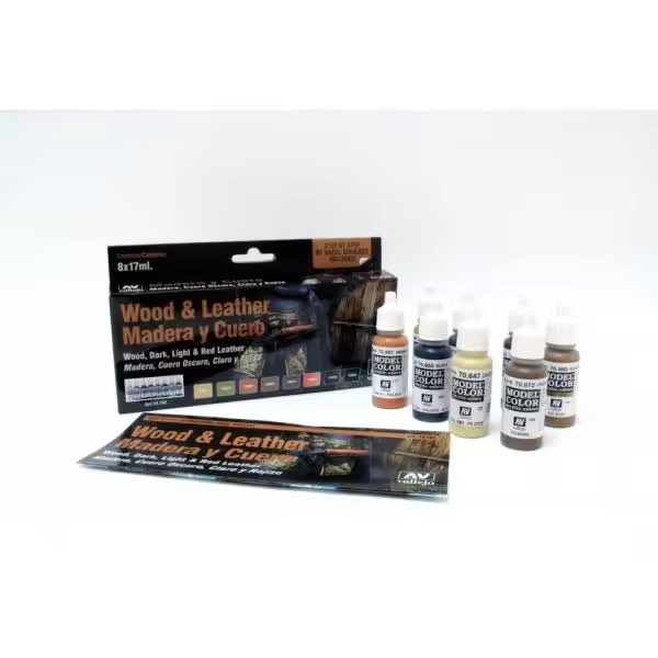 VALLEJO 70182 EMBALAJE 8 COLORES EFECTO CUERO 17 ML - 1