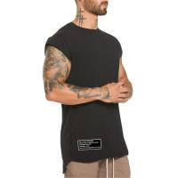 Camiseta De Hombre Para Fitness Y Gimnasio Camiseta De Algodón Transpirable Estilo Casual Manga Corta Para Verano - details 2