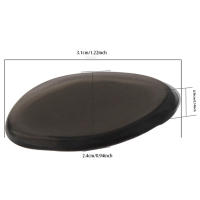 6Pcs Pegatinas De Silicona Para Batería Silenciador De Golpes Control De Sonido Accesorios Para Percusión Tamaño 3.1x2.4x0.36cm - details 2