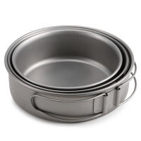 Lixada Tazas De Titanio Ultraligeras Para Camping Y Viajes Con Asas Plegables Utensilios De Cocina Al Aire Libreware De Mesa - details 22
