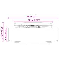 Lámparas de techo empotradas vidaXL Gris Ø 38 cm Tela E27 - details 7