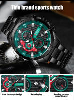 Reloj De Pulsera Curren 8402 Para Hombre Estilo Casual Y De Negocios Cronógrafo De 6 Manos Acero Inoxidable Resistente Al Agua - details 5