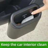 Caja De Basura Portátil Para Coche 1L Mini En Forma Cuadrada De ABS Almacenamiento Interior Del Vehículo Accesorios De Color Blanco Negro Rosa - details 2