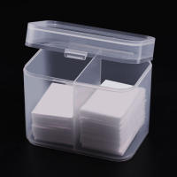 Organizador De Uñas Plástico Transparente Contenedor Para Algodón De Limpieza Y Remover Accesorios De Maquillaje Caja De Herramientas - details 1