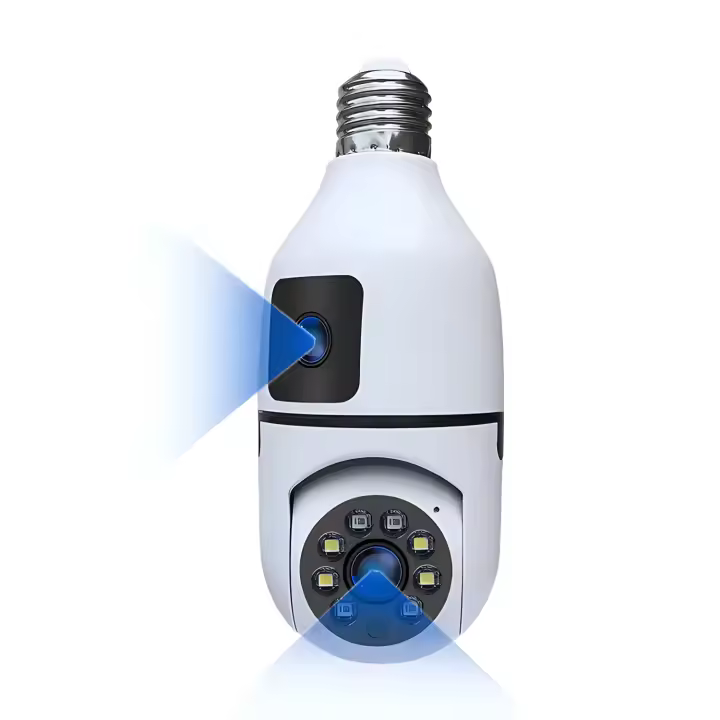 Cámara De Seguridad IP HD Wifi Exterior Con Lente Doble Y Pantalla Doble 4MP PTZ AI Tracking CCTV Protección Completa 1080P - 1