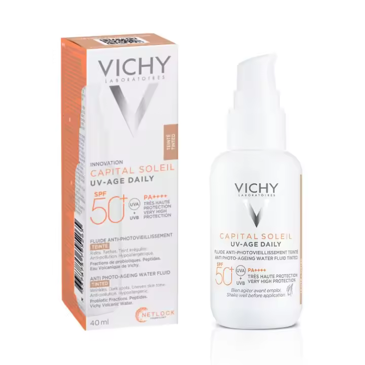 VICHY CAPITAL SOLEIL UV-AGE DAILY WATER FLUID CON COLOR SPF50+ 40 ML - 1