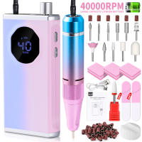 Máquina De Uñas Eléctrica Portátil Profesional 40000RPM Recargable Bajo Ruido Para Manicura Y Peluquería De Perros Herramienta De Esmeriladora De Uñas - details 1