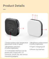 Luz De Billetera Magnética Mini Para iPhone 12 13 14 15 Serie LED Cube Con Clip Para Maquillaje Vlog Luz De Video De Cámara - details 26