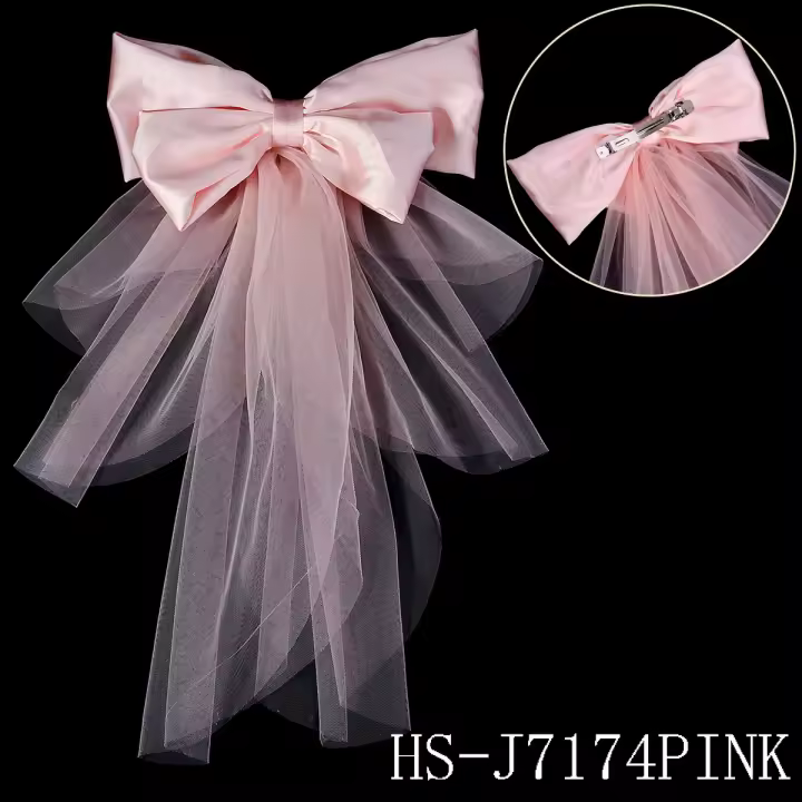 Diadema De Princesa Rosa Con Lazo Para Boda Y Fiestas Elegante Joyería De Pelo Para Mujeres Vestido De Novia Accesorio De Cabeza Para Damas De Honor - 1
