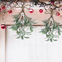 Falsas Ramas De Mistletoe Artificiales Con Efecto De Niebla Decoración Festiva Para El Hogar Y Navidad Ramas Duraderas De Flores Artificiales Para Uso Interior En Invierno - details 12