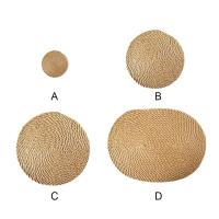 Mantelos Redondos Tejidos a Mano Para Café Y Té Tapete De Madera Decorativa Para Comedor Estilo Prarie Chic Material Lino - details 10