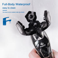 Afeitadora Eléctrica Para Hombres Máquina De Afeitar Barba Recargable Impermeable Con Cabeza Flotante Trimmer De Cabello Y Barba - details 6