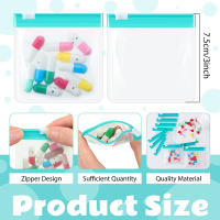 7PCS Bolsas Reutilizables Para Medicamentos Y Joyas Organizador De Almacenamiento Con Cierre De Cremallera Colores Variados - details 9