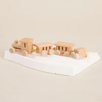 Decoración De Navidad Para Casa De Muñecas 1:12 Vagón De Tren De Madera Colorido DIY Accesorios Para Casa De Muñecas Modelo De Hogar - details 2