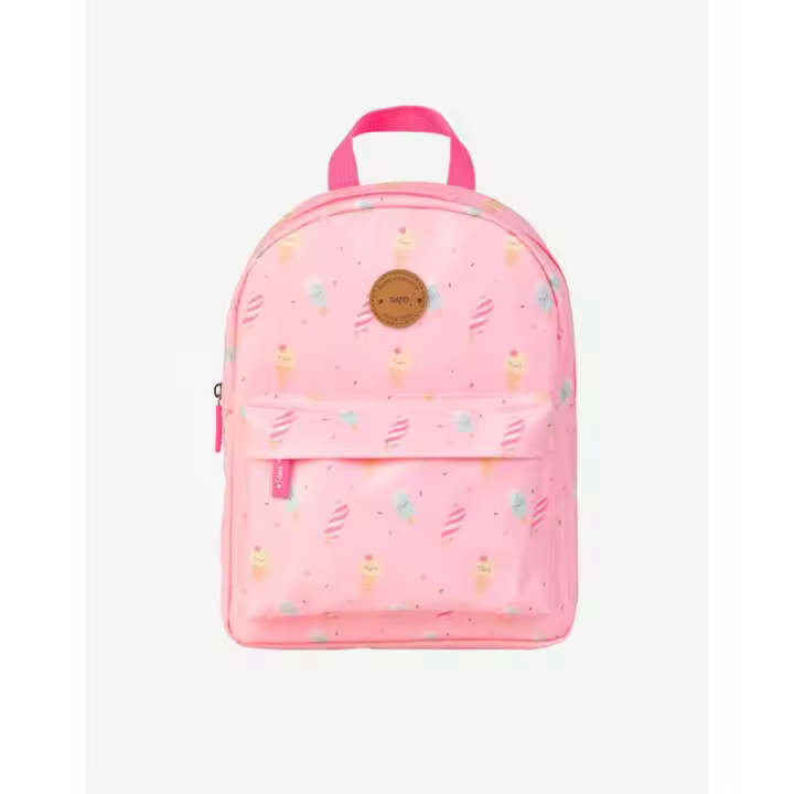 Saro baby | mochila infantil impermeable | dos colores rosa y gris - 1