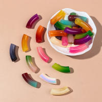 Tubo De Bambú De Acrílico Color Crema 15 Piezas 11mm Resina Perla Gorda Para DIY Pulseras Collares Joyería Accesorios - details 5