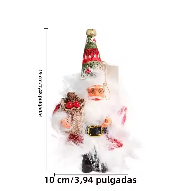 Muñeco De Navidad De Peluche Santa Claus De Pie Decoración Colgante Para Navidad Esquí En Remolque Sled Ornamento Para Árbol De Navidad - 1
