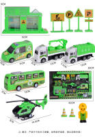 Juego De Modelos De Camiones De Incendio Y Coches Para Niños Kit De Juguete De Ingeniería Con Avión Y Tren Excavadora Regalo Para Niños - details 18