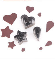 3Pcs Herramienta De Corte De Cuero Con Patrón Hueco Herramienta De Cortado De Efecto De Corazón/Gota De Agua/Pentagrama Para Artesanía De Cuero - details 8