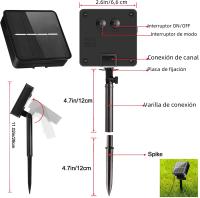 2 Pack Luces Solares De Hadas 300 LED Cadena De Luces Solar Al Aire Libre Impermeable 8 Modos Hilo De Cobre Twinkle Luz - details 3