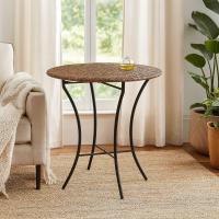 Mesa Redonda de  Ø75 cm – Diseño Natural con Estructura Metálica - details 1