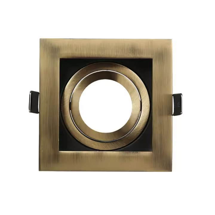 FABRILAMP FAB 14368CU73 | Empotrable Orient.batu 1xgu10 Cuadrado Cuero/negro 3,5x10x10 Cm Corte 9x9 Cm C/portalampara - Diseño Moderno - 1