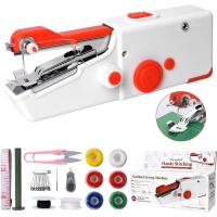 BIT Máquina de coser de mano, mini máquina de coser eléctrica portátil para adultos principiantes, fácil de usar y puntada rápida, adecuada para ropa, telas, cortinas, viajes en casa - details 0