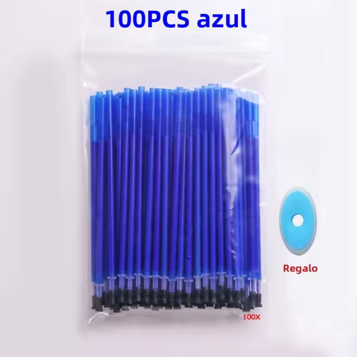 Set De 100 Bolígrafos De Gel Erasables Kawaii 0.5mm Recargables Para Estudiantes Y Oficina Regalo De Escritura Bonita Estación De Trabajo - 1