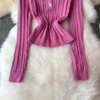 Conjunto De Dos Piezas Para Mujer REALEFT Otoño Invierno Traje De Pista De Correr Polo Collar Suéter Y Falda Skater A-line Nuevo 2024 - details 8