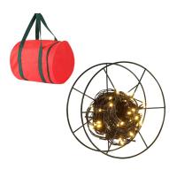 Bolsa De Almacenamiento Navideña De 600D Oxford Resistente a La Ruptura Con Manijas Para Árbol De Navidad Y Luces De Navidad - details 7
