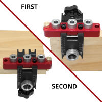 Kit De Guía De Perforación Para Agujeros De Bolsillo Ajustable 3 En 1 Localizador De Agujeros Herramienta De Madera Para Muebles - details 7