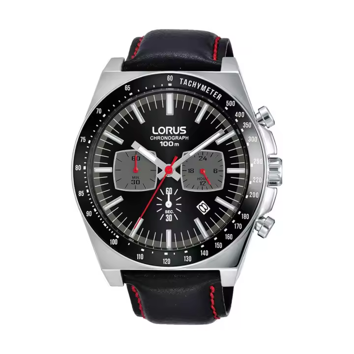 Lorus Reloj Hombre Hombre Sport Cronografo Correa Piel Acero 10 Atm - 1