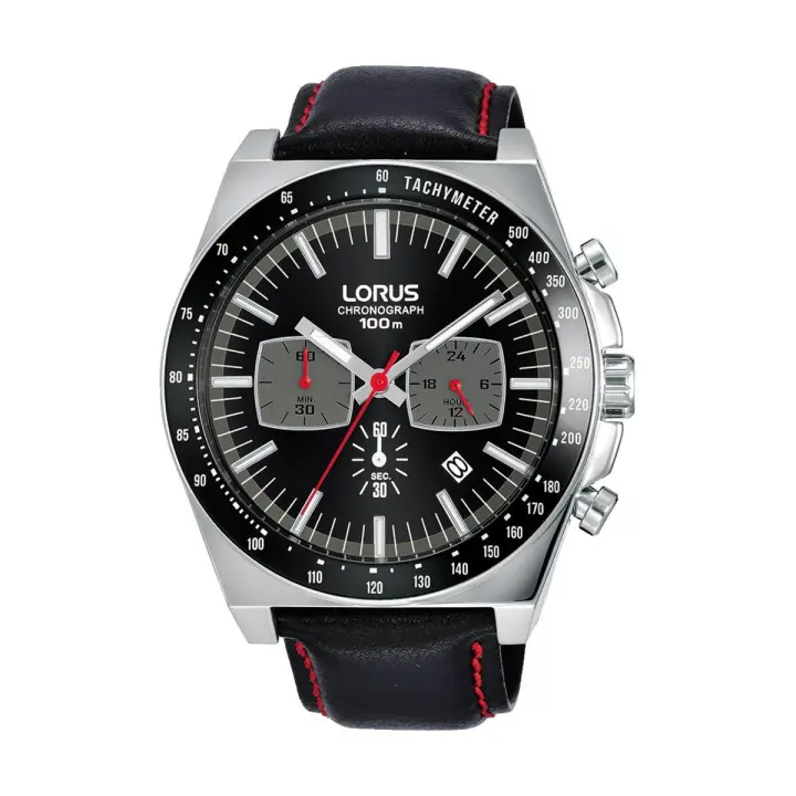 Lorus Reloj Hombre Hombre Sport Cronografo Correa Piel Acero 10 Atm - 1