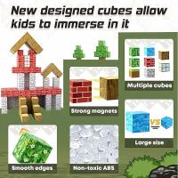 Juego De Bloques Magnéticos Creativos Para Niños Edad 3+ Mundo De Minas Cubo Magnético Con Vista De Calle Juguete Sensorial De Puzzle - details 0