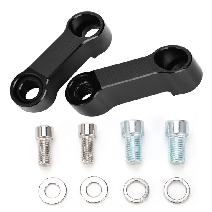 Adaptador Universal Para Espejos Retrovisores De Motocicleta 2Pcs Base De Aluminio Extensión De 4cm Elevación De 3cm Accesorios Para Motocicleta - 1