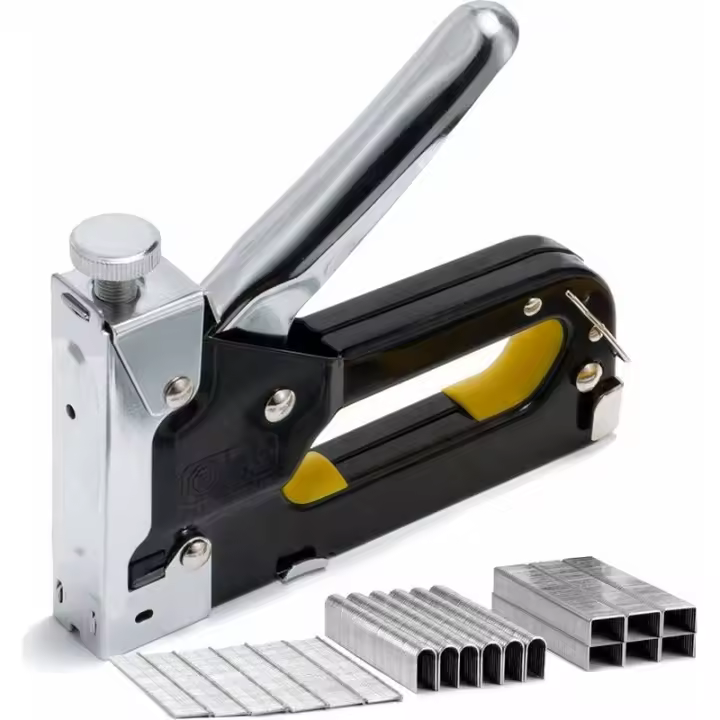 Grapadora con 900 grapas, Grapadora manual resistant 3 en 1, ideal para Madera/tapicería/Canvas/grapadora C - 1