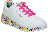 SKECHERS | Deportivas Skechers Uno Lite Lovely Luv para Mujer – Zapatillas Blancas con Estampado de Corazones – Sneakers con Cordones – Air Cooled Memory Foam – Cómodas y Versátiles – Modelo 314976L-WMLT - details 1