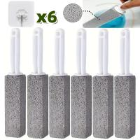 6PCS Limpieza De Inodoro Con Piedra De Púmice Natural Cepillo De Baño Con Mango Y Gancho Herramienta De Limpieza Ambientalmente Amigable Para El Hogar - details 0