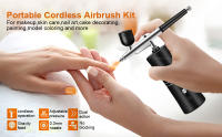 Kit De Aerógrafo Portátil Para Uñas Con Compresor Para Pintura De Uñas Y Arte De Tazas Incluye Batería Recargable Y Material Metálico - details 1
